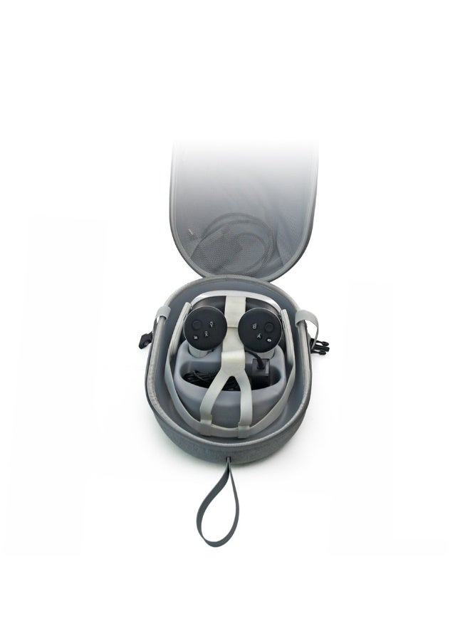 DOBE Hard Carrying Case Compatible with Meta Quest 3S/Quest 3/Oculus Quest 2/VP/Pico4, Accessories VR Gaming Headset with Elite Strap, Touch Controllers, Ultra-Sleek Design for Travel Storage, Gray - Image 3